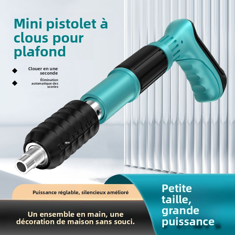 Mini-fixation manuelle, construction en acier, fixation à boulon réglable, kit de fixation et de fixation, fixation d'ancrage mural au plafond, avec 200 clous.