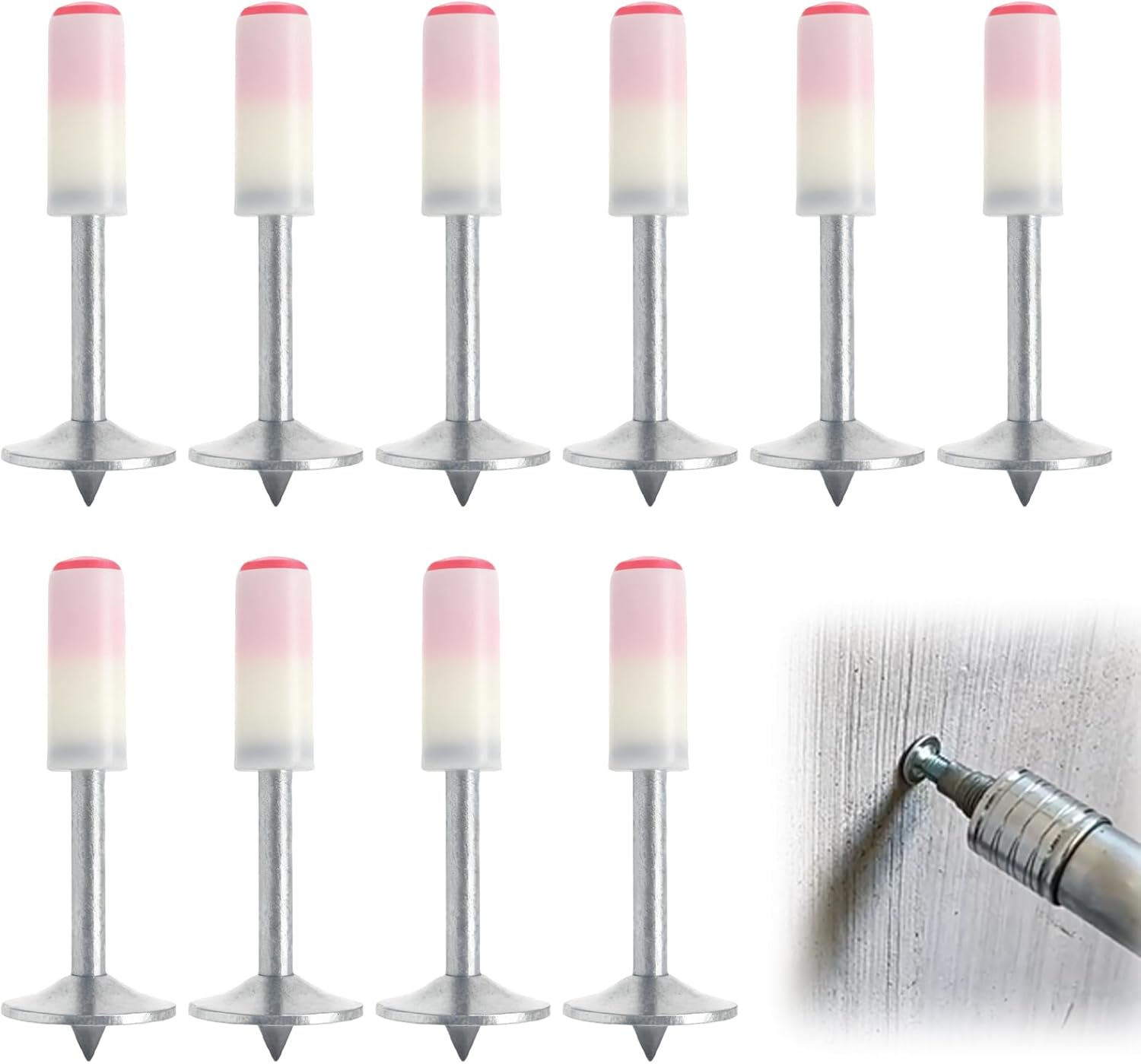 Dweih Lot de 500 clous manuels en pour fixation murale béton canaux câbles plafond outil réparation accessoires pistolet à clous