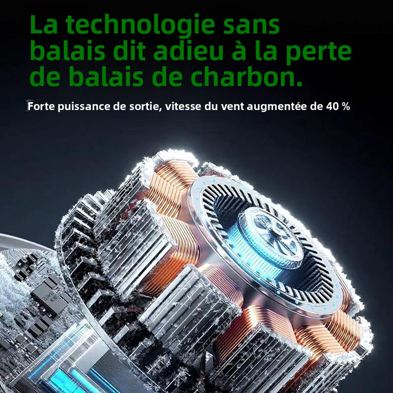 2-in-1 Turbo-Lüfter  1200g Blas & 300g Saugkraft | 2x 21V/6Ah Akku – Garten, Laub, Schnee & Auto Reinigung