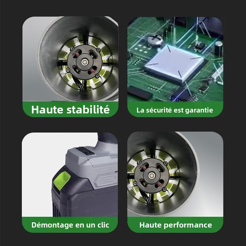 2-in-1 Turbo-Lüfter  1200g Blas & 300g Saugkraft | 2x 21V/6Ah Akku – Garten, Laub, Schnee & Auto Reinigung